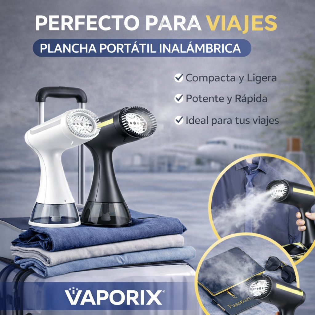 Vaporix® Plancha de Vapor de Mano Portátil